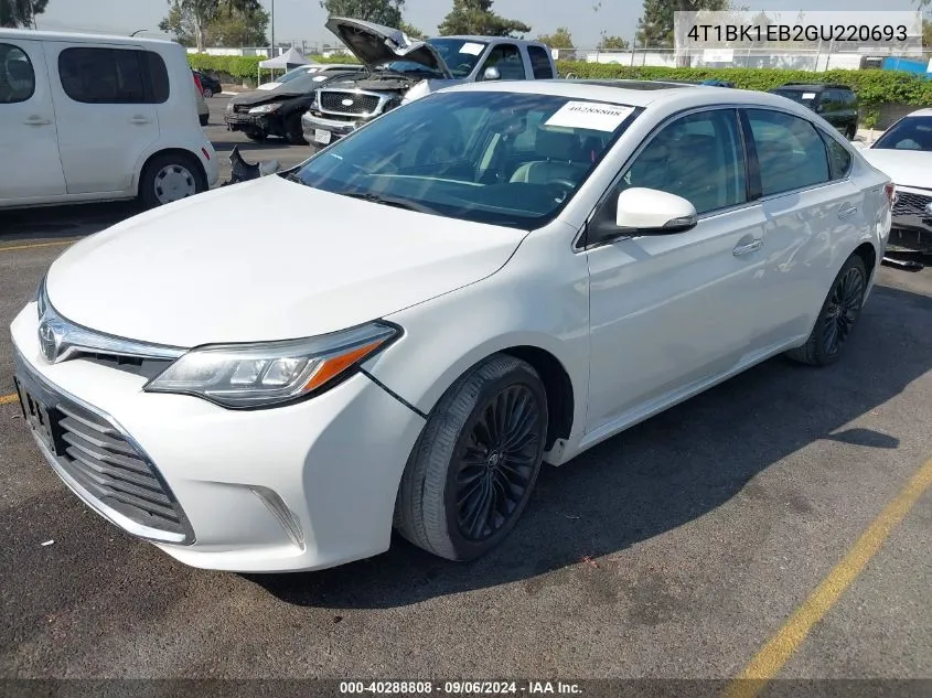 2016 Toyota Avalon Touring VIN: 4T1BK1EB2GU220693 Lot: 40288808