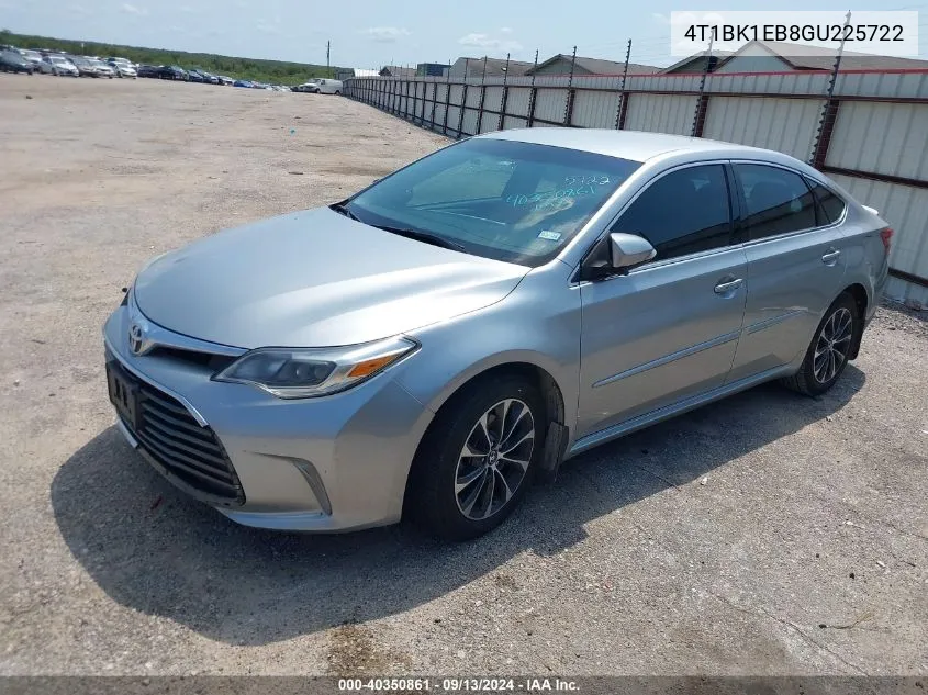 2016 Toyota Avalon Xle VIN: 4T1BK1EB8GU225722 Lot: 40350861