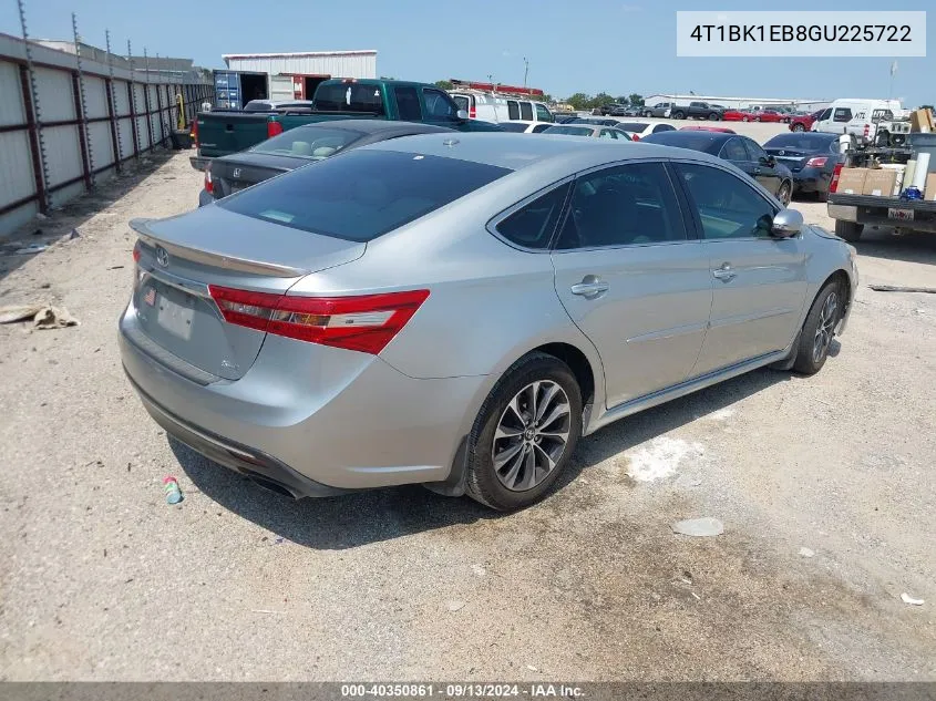 2016 Toyota Avalon Xle VIN: 4T1BK1EB8GU225722 Lot: 40350861