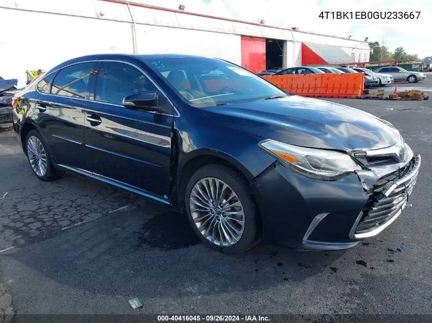 2016 Toyota Avalon Limited VIN: 4T1BK1EB0GU233667 Lot: 40416045