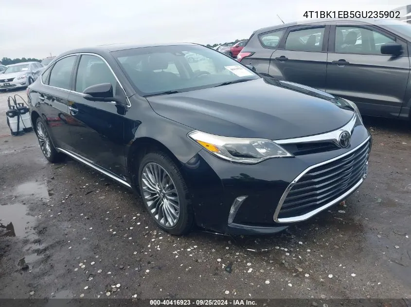 2016 Toyota Avalon Limited VIN: 4T1BK1EB5GU235902 Lot: 40416923