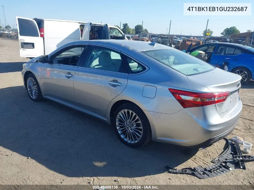 2016 Toyota Avalon Limited VIN: 4T1BK1EB1GU232687 Lot: 40458138