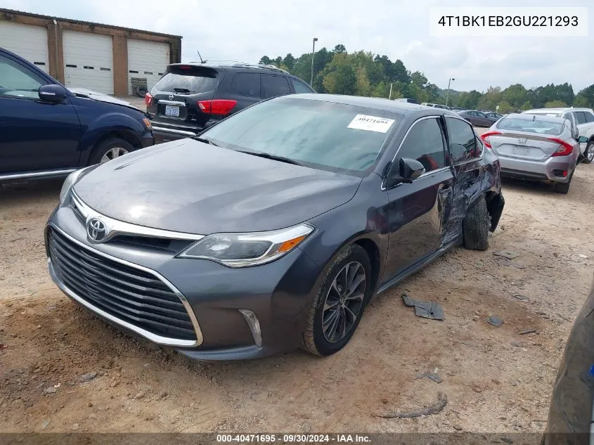 4T1BK1EB2GU221293 2016 Toyota Avalon Xle