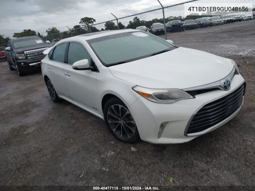 2016 Toyota Avalon Hybrid/Plus/Xle Prem/Ltd VIN: 4T1BD1EB9GU048656 Lot: 40477115