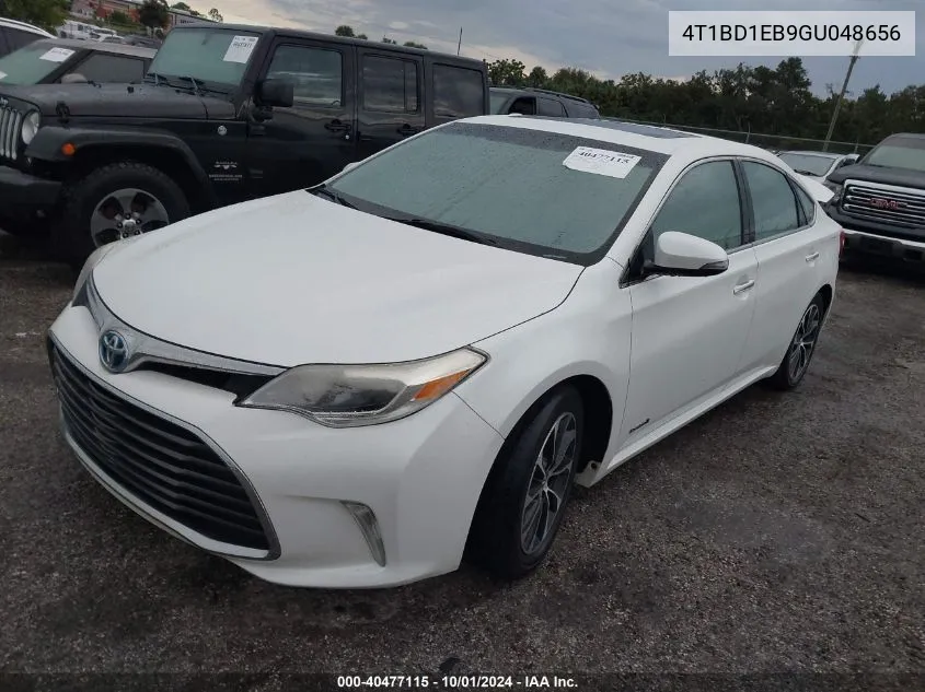 2016 Toyota Avalon Hybrid/Plus/Xle Prem/Ltd VIN: 4T1BD1EB9GU048656 Lot: 40477115