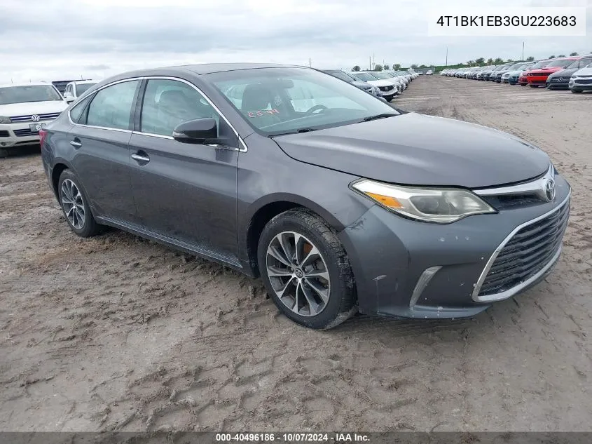 2016 Toyota Avalon Xle VIN: 4T1BK1EB3GU223683 Lot: 40496186