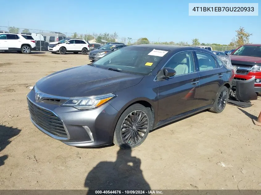 2016 Toyota Avalon Touring VIN: 4T1BK1EB7GU220933 Lot: 40544676