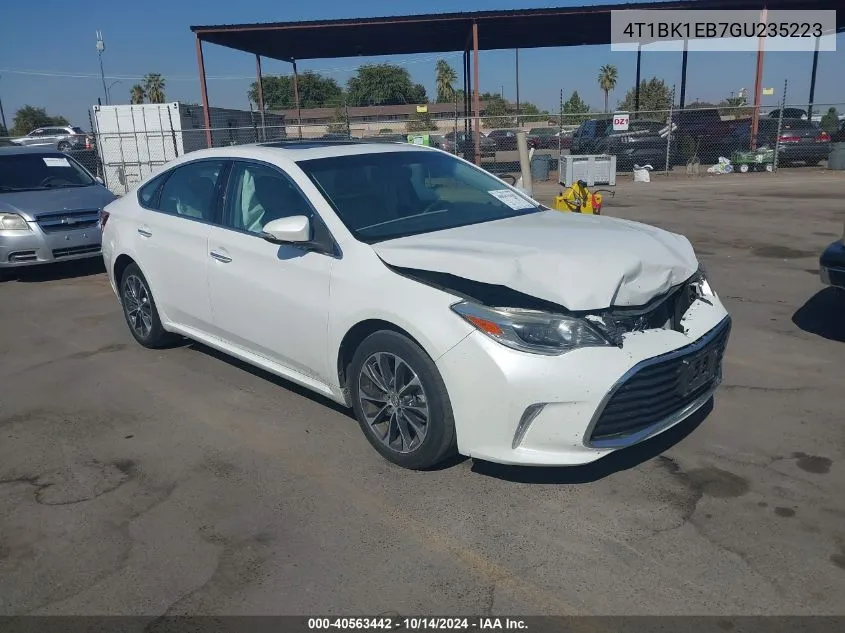 2016 Toyota Avalon Xle Plus VIN: 4T1BK1EB7GU235223 Lot: 40563442