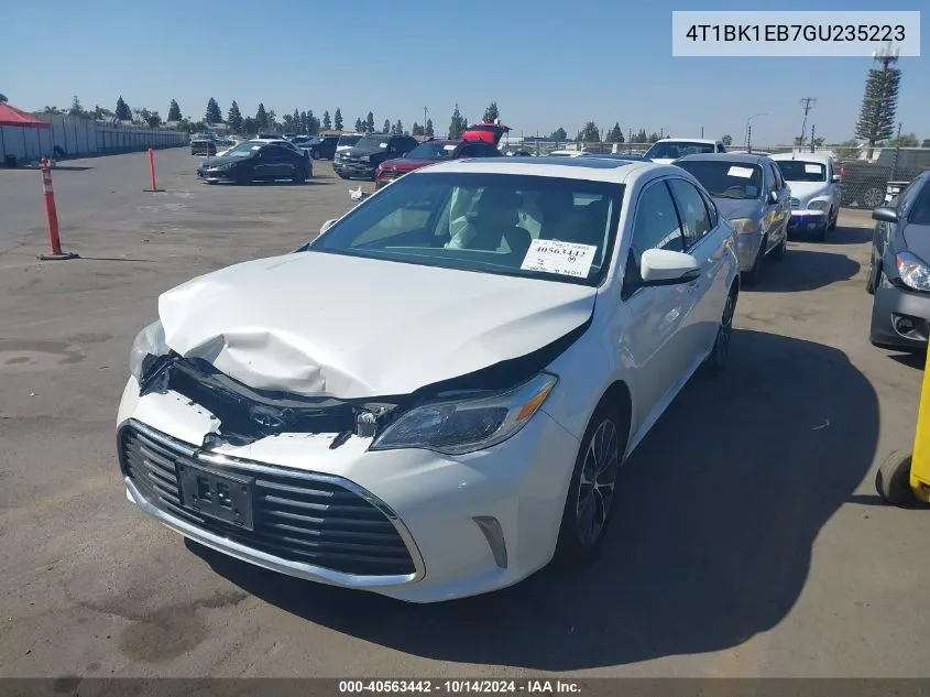 2016 Toyota Avalon Xle Plus VIN: 4T1BK1EB7GU235223 Lot: 40563442