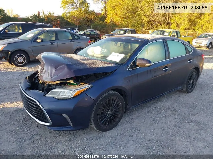 2016 Toyota Avalon Touring VIN: 4T1BK1EB7GU208068 Lot: 40619276