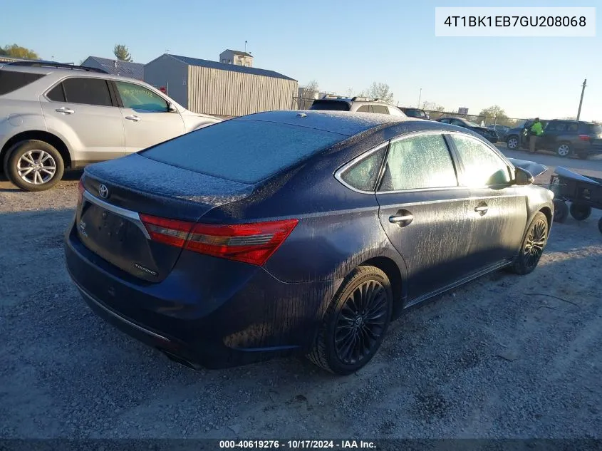 2016 Toyota Avalon Touring VIN: 4T1BK1EB7GU208068 Lot: 40619276