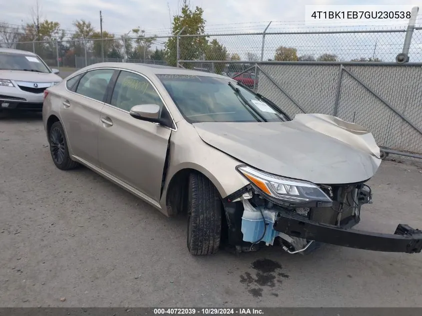 4T1BK1EB7GU230538 2016 Toyota Avalon Touring