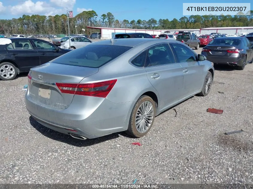 2016 Toyota Avalon Limited VIN: 4T1BK1EB2GU202307 Lot: 40754144