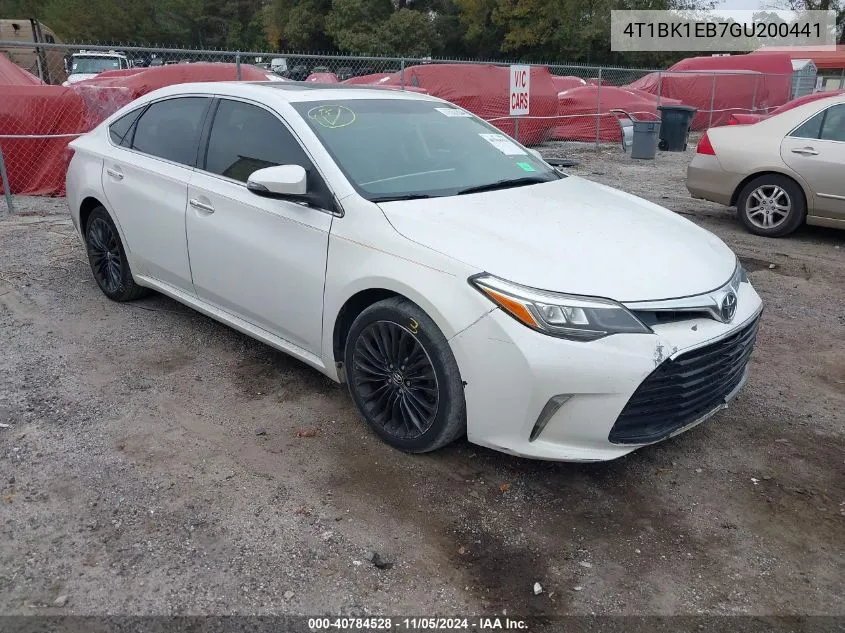 2016 Toyota Avalon Touring VIN: 4T1BK1EB7GU200441 Lot: 40784528