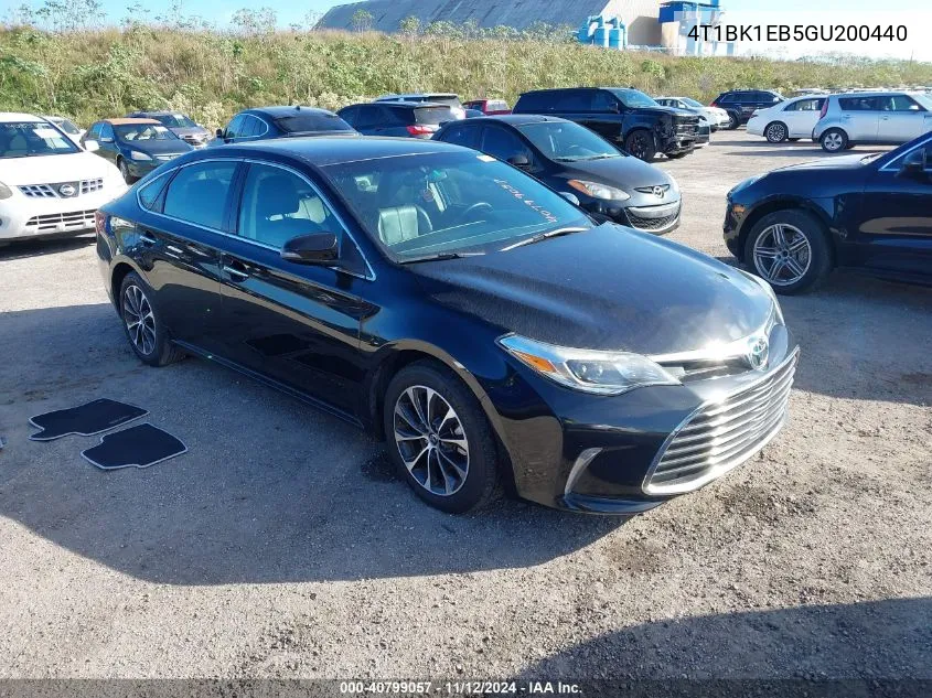 2016 Toyota Avalon Xle VIN: 4T1BK1EB5GU200440 Lot: 40799057