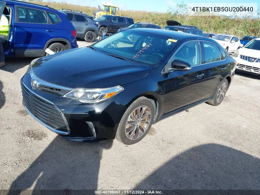 2016 Toyota Avalon Xle VIN: 4T1BK1EB5GU200440 Lot: 40799057