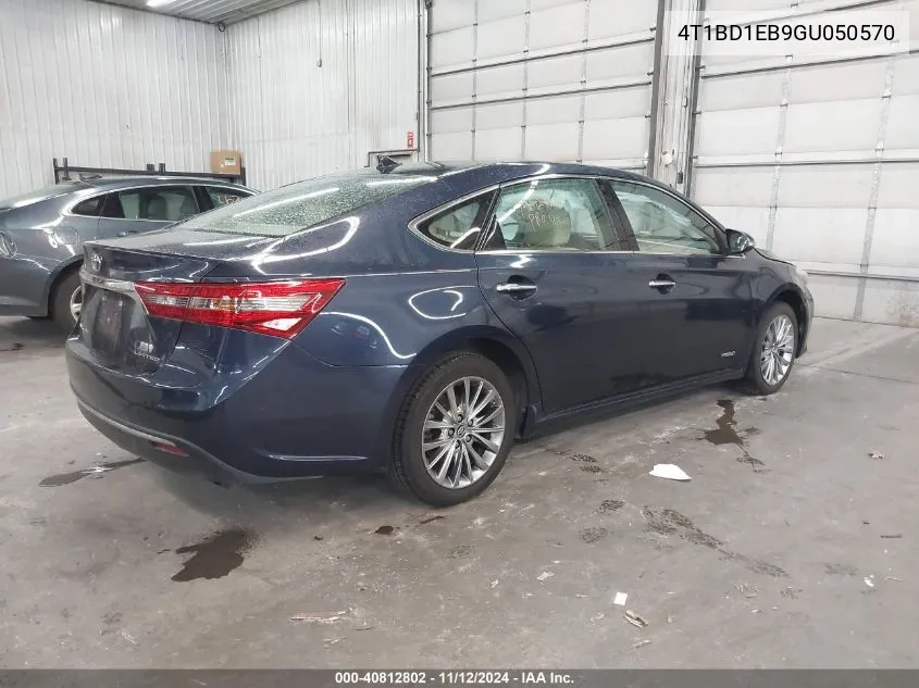 2016 Toyota Avalon Hybrid Limited VIN: 4T1BD1EB9GU050570 Lot: 40812802