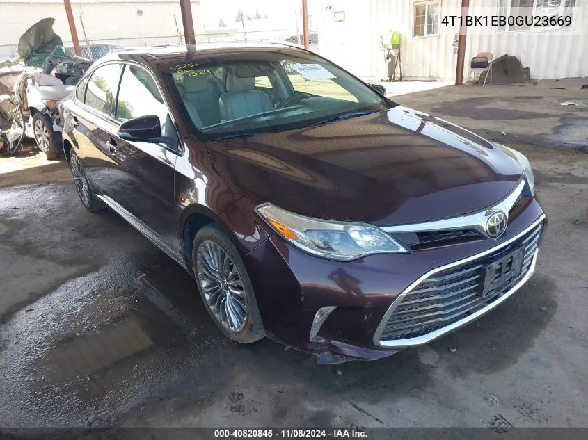 2016 Toyota Avalon Limited VIN: 4T1BK1EB0GU23669 Lot: 40820845