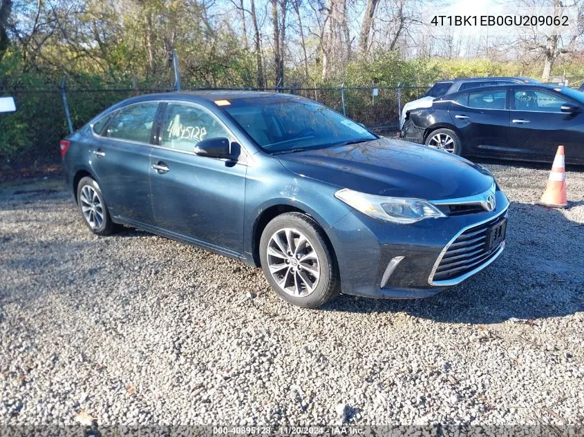 2016 Toyota Avalon Xle Premium VIN: 4T1BK1EB0GU209062 Lot: 40895128