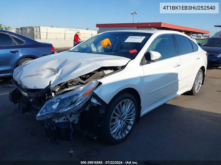 4T1BK1EB3HU252540 2017 Toyota Avalon Limited