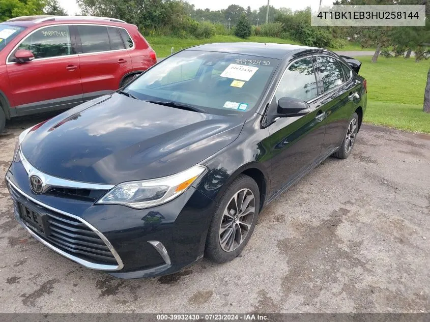 4T1BK1EB3HU258144 2017 Toyota Avalon Xle