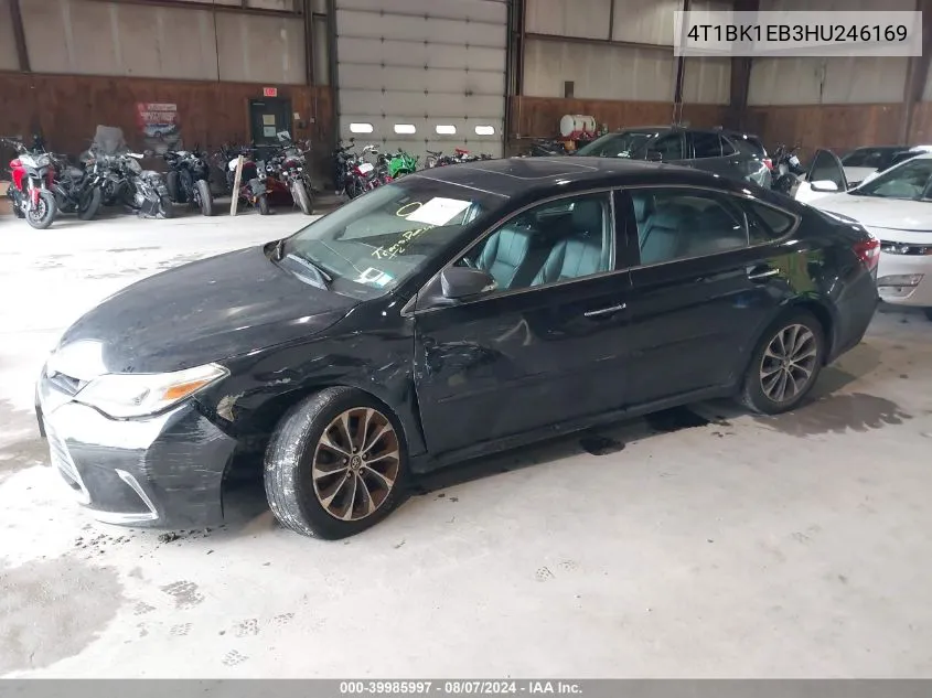 4T1BK1EB3HU246169 2017 Toyota Avalon Xle Premium