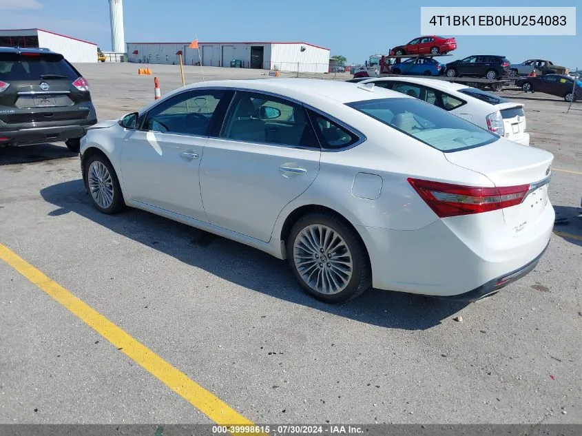 2017 Toyota Avalon Limited VIN: 4T1BK1EB0HU254083 Lot: 39998615