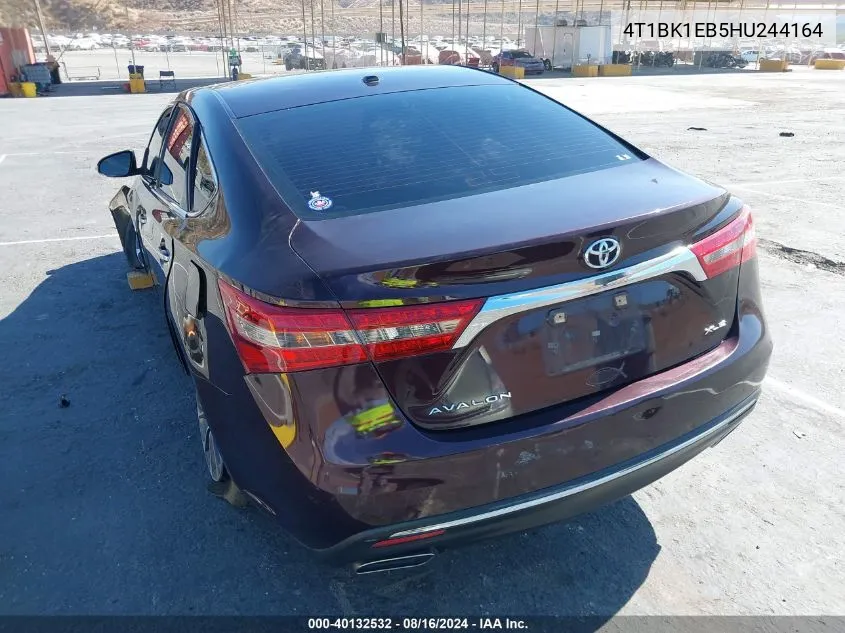 2017 Toyota Avalon Xle VIN: 4T1BK1EB5HU244164 Lot: 40132532