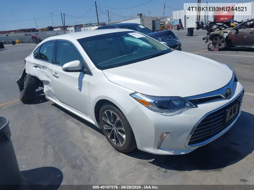 2017 Toyota Avalon Xle VIN: 4T1BK1EB3HU244521 Lot: 40187076