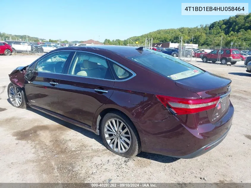 4T1BD1EB4HU058464 2017 Toyota Avalon Hybrid Limited