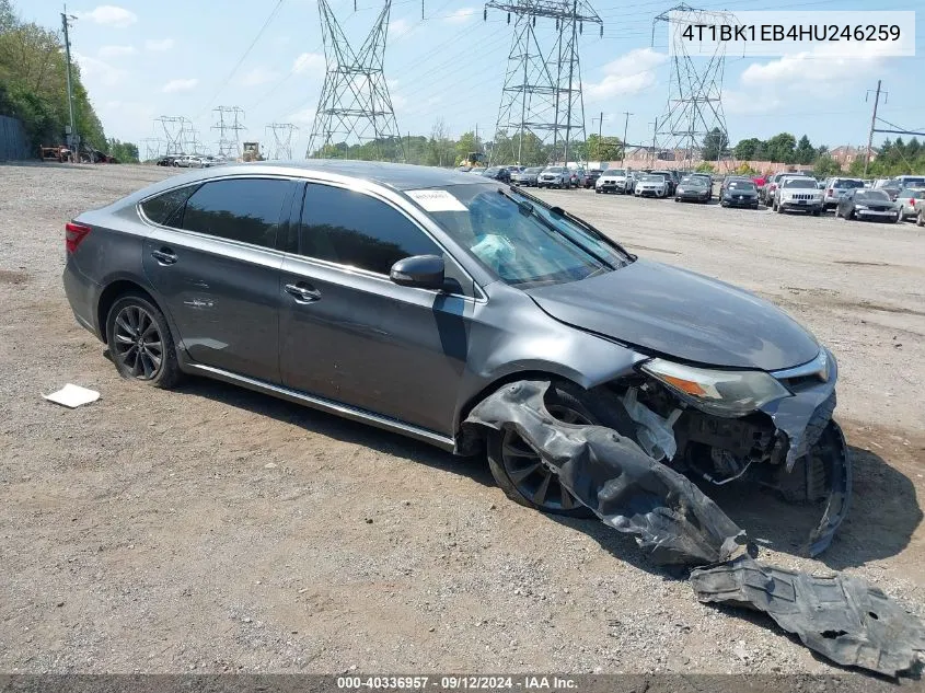 2017 Toyota Avalon Xle VIN: 4T1BK1EB4HU246259 Lot: 40336957