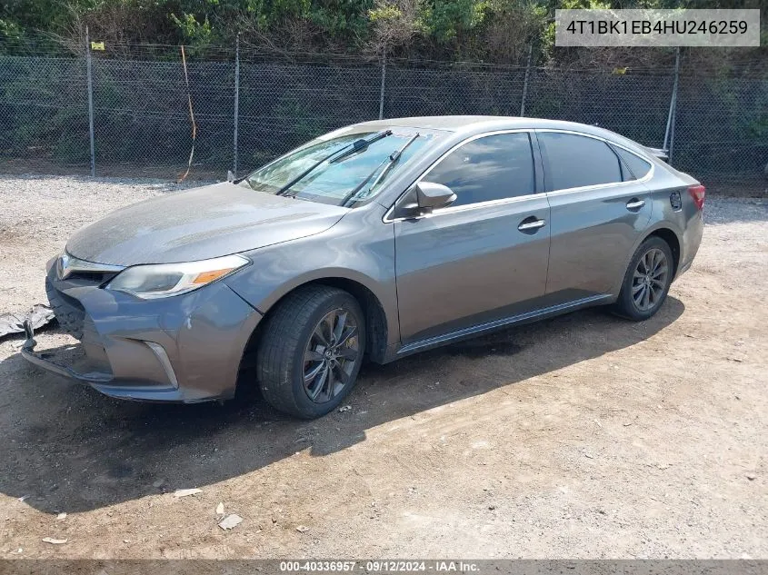 2017 Toyota Avalon Xle VIN: 4T1BK1EB4HU246259 Lot: 40336957