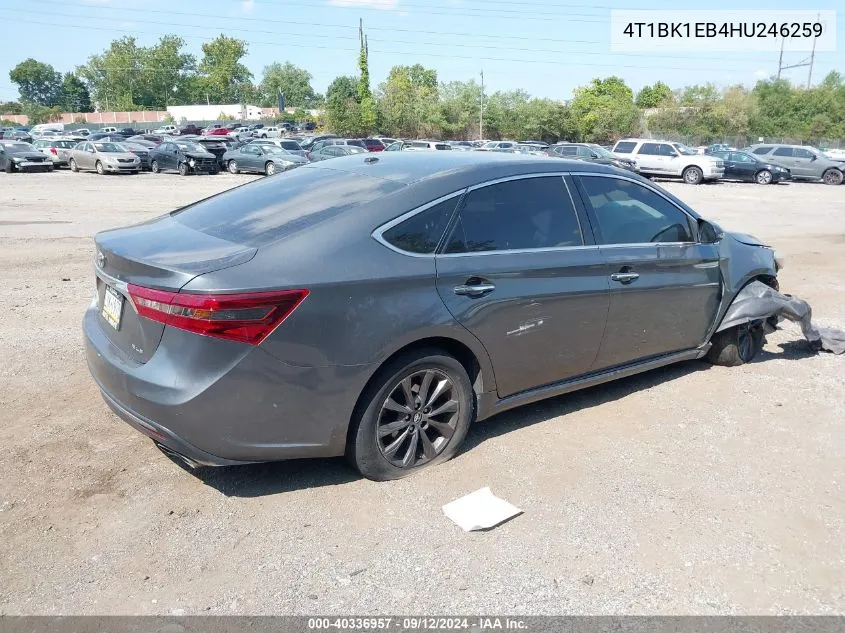 2017 Toyota Avalon Xle VIN: 4T1BK1EB4HU246259 Lot: 40336957