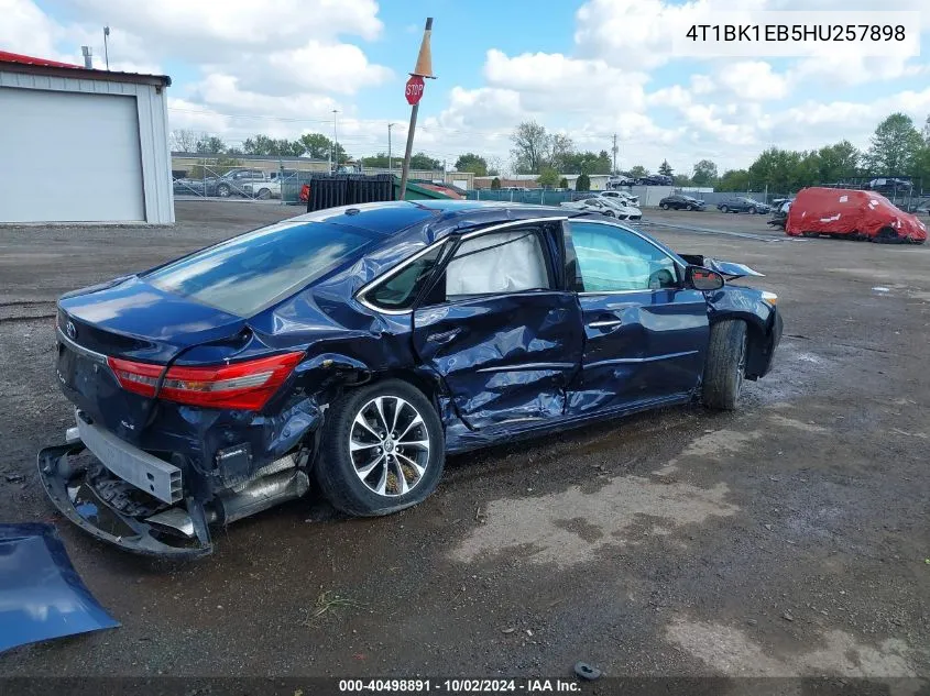 2017 Toyota Avalon Xle Premium VIN: 4T1BK1EB5HU257898 Lot: 40498891