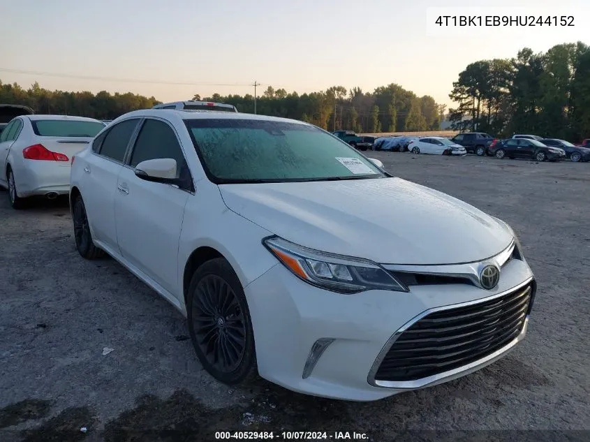 2017 Toyota Avalon Xle Plus/Premium/Tour/Ltd VIN: 4T1BK1EB9HU244152 Lot: 40529484