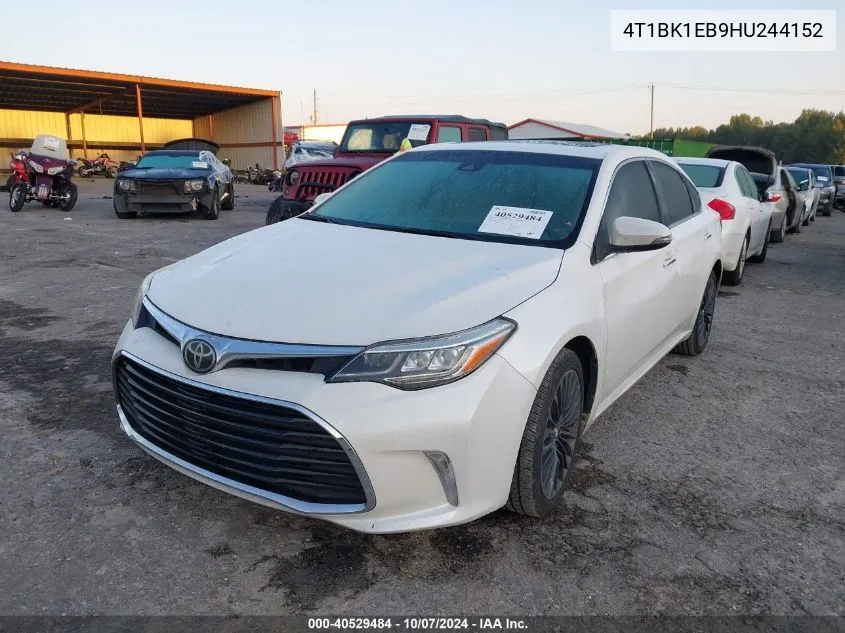 2017 Toyota Avalon Xle Plus/Premium/Tour/Ltd VIN: 4T1BK1EB9HU244152 Lot: 40529484