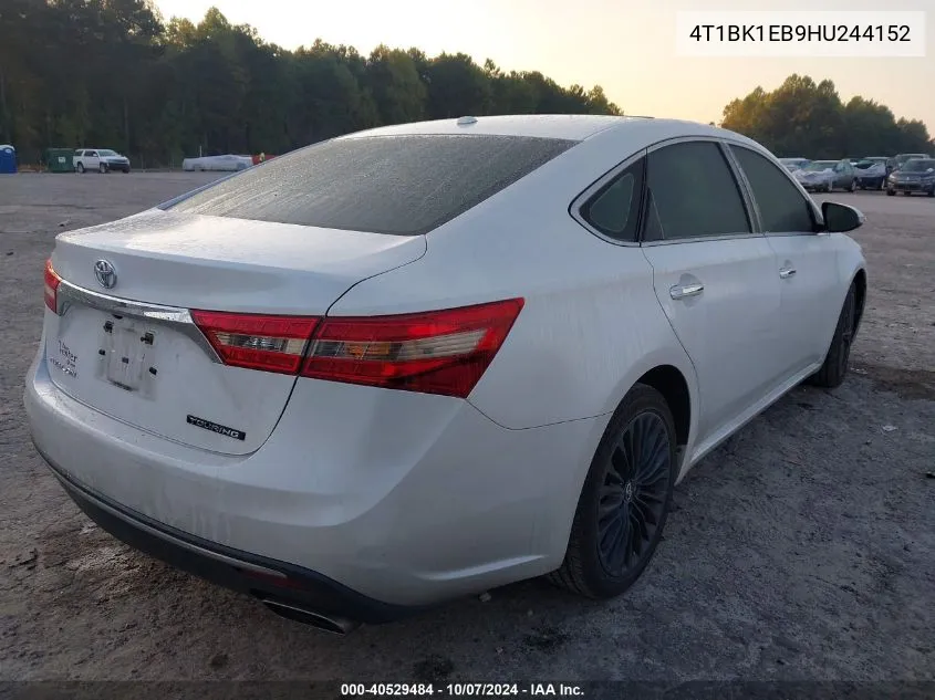 2017 Toyota Avalon Xle Plus/Premium/Tour/Ltd VIN: 4T1BK1EB9HU244152 Lot: 40529484