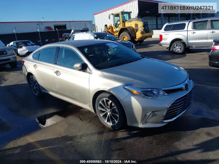 2017 Toyota Avalon Xle VIN: 4T1BK1EBXHU247321 Lot: 40556563