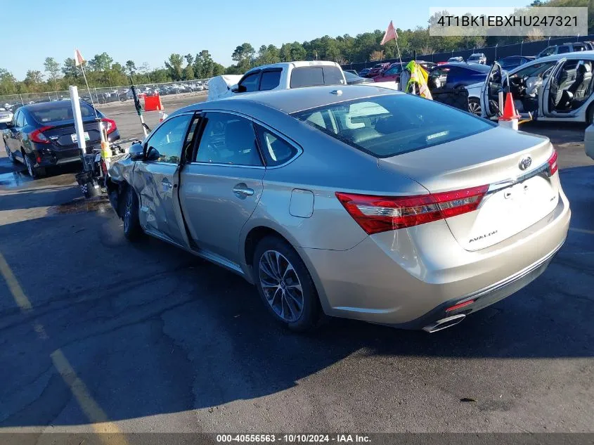 2017 Toyota Avalon Xle VIN: 4T1BK1EBXHU247321 Lot: 40556563