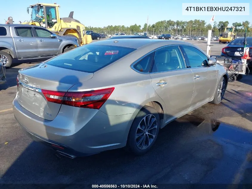 2017 Toyota Avalon Xle VIN: 4T1BK1EBXHU247321 Lot: 40556563