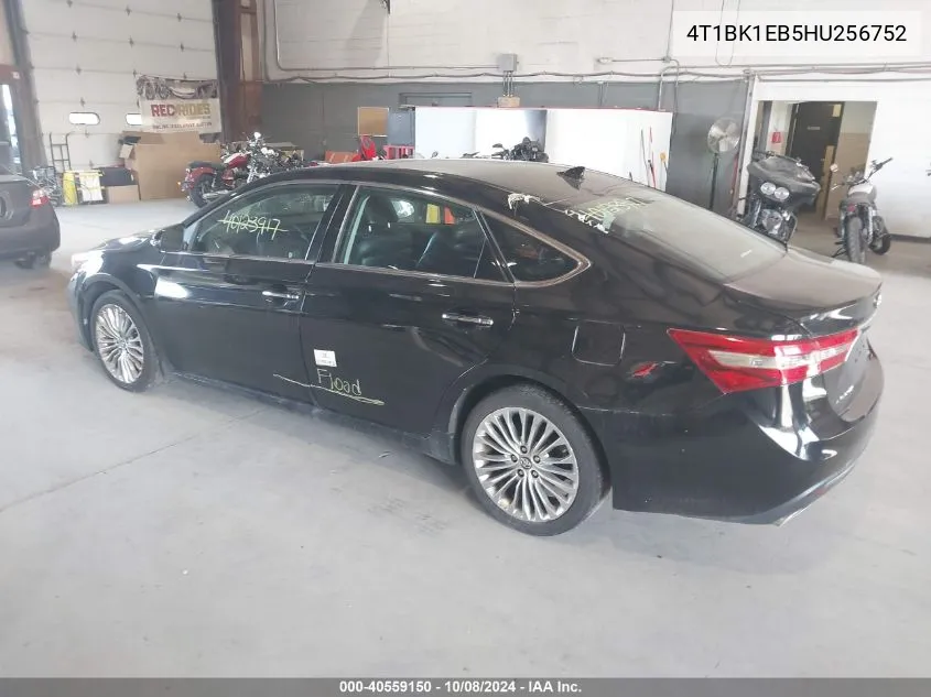 2017 Toyota Avalon Limited VIN: 4T1BK1EB5HU256752 Lot: 40559150