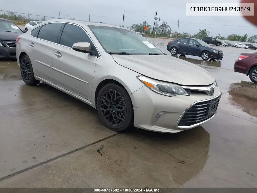 4T1BK1EB9HU243549 2017 Toyota Avalon Limited