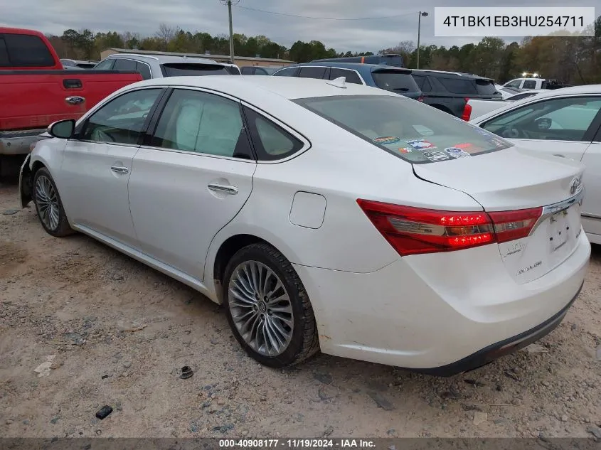 2017 Toyota Avalon Limited VIN: 4T1BK1EB3HU254711 Lot: 40908177