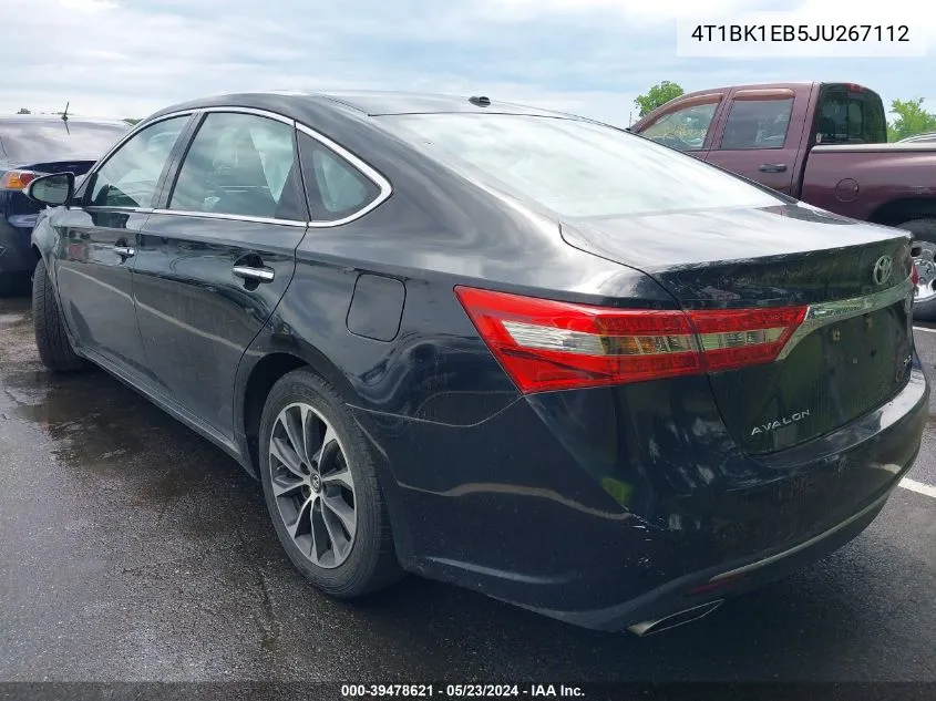 2018 Toyota Avalon Xle VIN: 4T1BK1EB5JU267112 Lot: 39478621