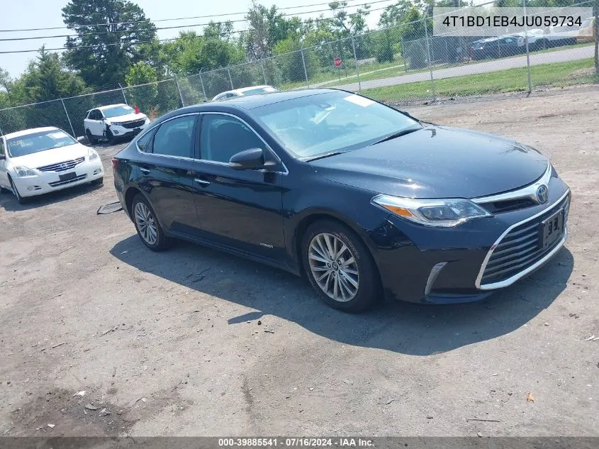 2018 Toyota Avalon Hybrid Limited VIN: 4T1BD1EB4JU059734 Lot: 39885541