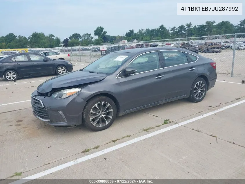 4T1BK1EB7JU287992 2018 Toyota Avalon Xle