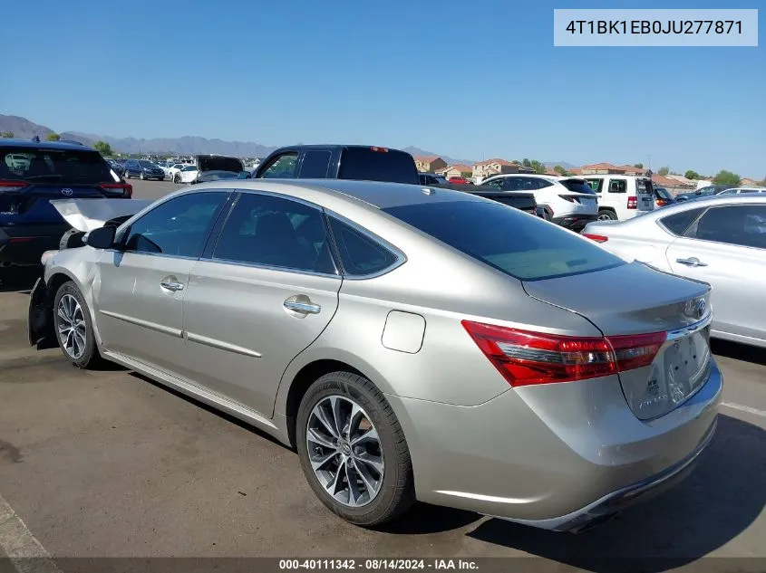 2018 Toyota Avalon Xle Plus/Premium/Tour/Ltd VIN: 4T1BK1EB0JU277871 Lot: 40111342