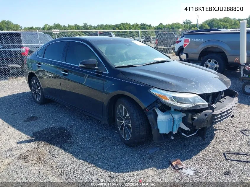 2018 Toyota Avalon Xle Premium VIN: 4T1BK1EBXJU288800 Lot: 40161164