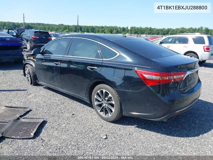 2018 Toyota Avalon Xle Premium VIN: 4T1BK1EBXJU288800 Lot: 40161164