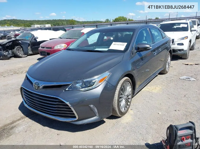 4T1BK1EB8JU268447 2018 Toyota Avalon Xle Plus/Premium/Tour/Ltd